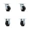 Service Caster 4 Inch Polyolefin Caster Set with Ball Bearings 2 Swivel 2 Rigid SCC-30CS420-POB-2-R420-2 - alternate 1